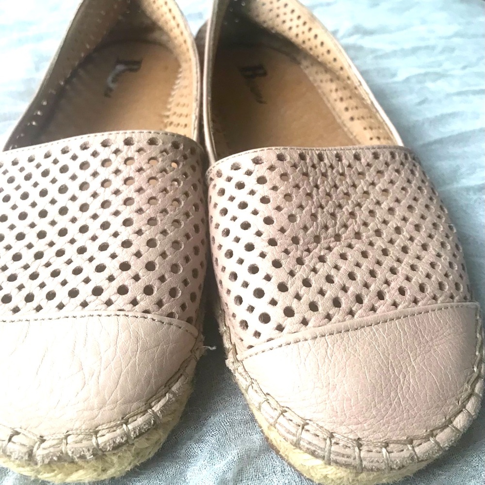 Browns soft leather beige espadrilles bohemian